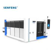 Senfeng 6000 Watt Faserlaser -Schneidmaschine für dicke Platte mit Rohrbefestigung und Austauschplattform SF 3015HM